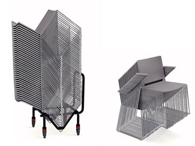 Vierbeinstuhl stapelbar Bürostuhlserie 8000