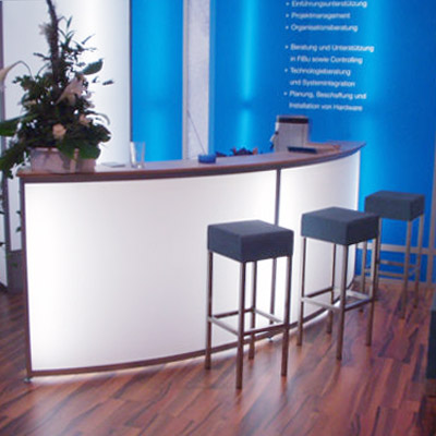 Thekenstuhl Birte Stoffpolster verschiedene Farben